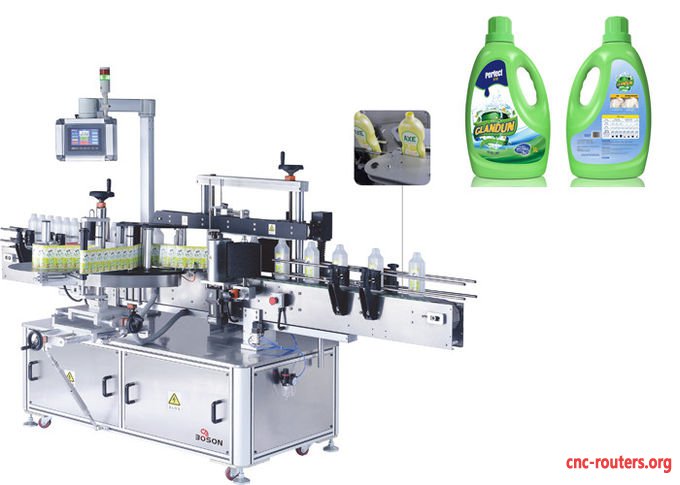 Machine Oil Bottle Label Applicator Detergent Front And Back Labeling Machine
